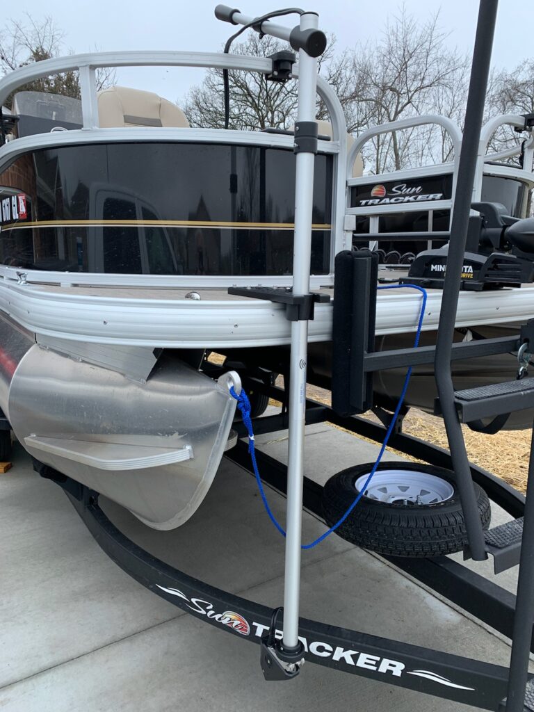 Pontoon Boat - Transducer Downrod System Mounting onto the deck